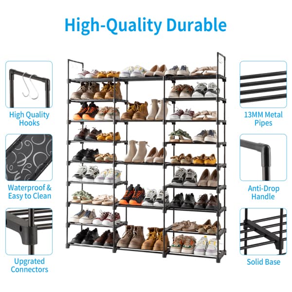 3 Rows And 9 Layers With Hooks Can Hold 50 Pairs Of Shoe Racks 5