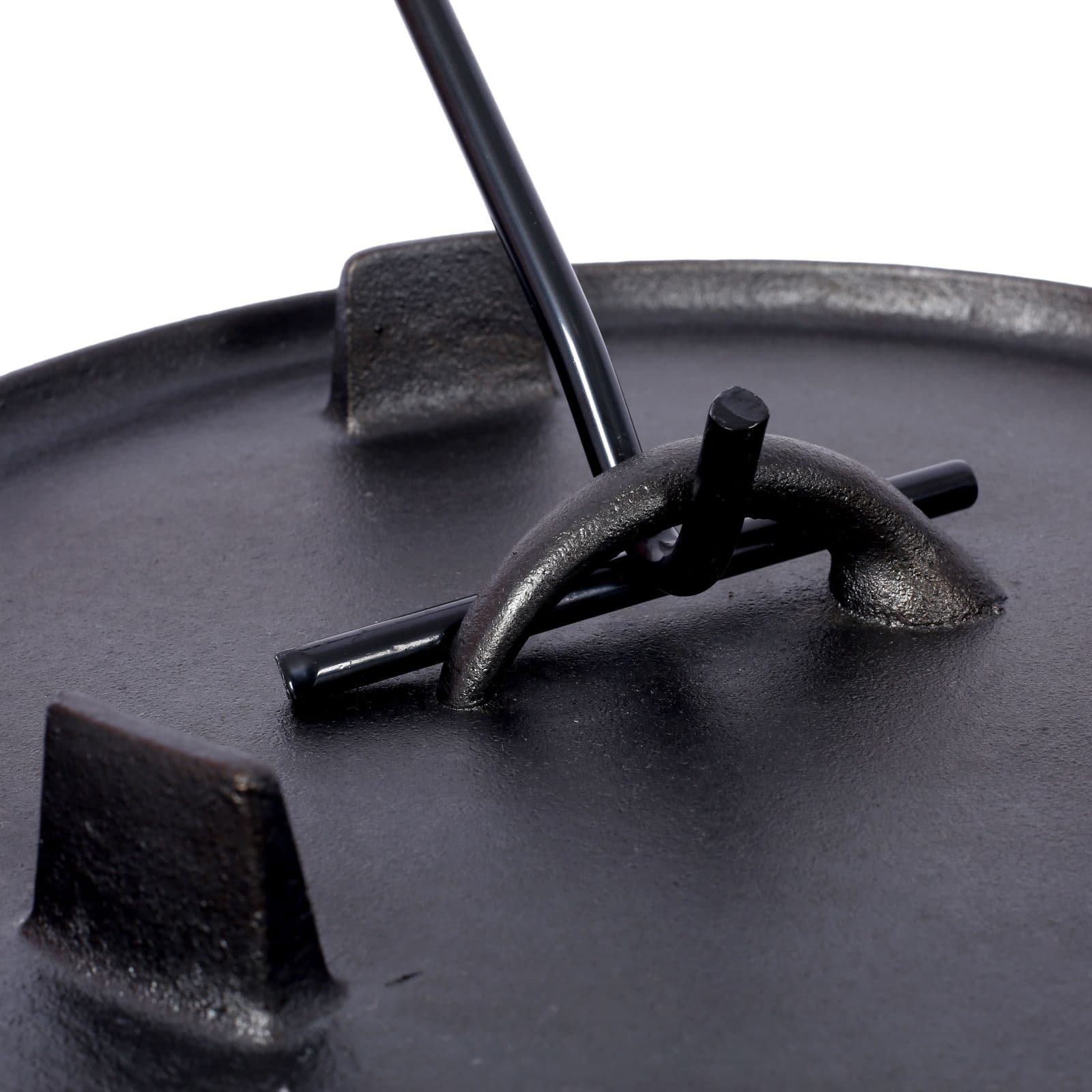 Outdoor Camping Deep Pot For Camping Fireplace Cooking Barbecue Baking Campfire With Leg Base 4