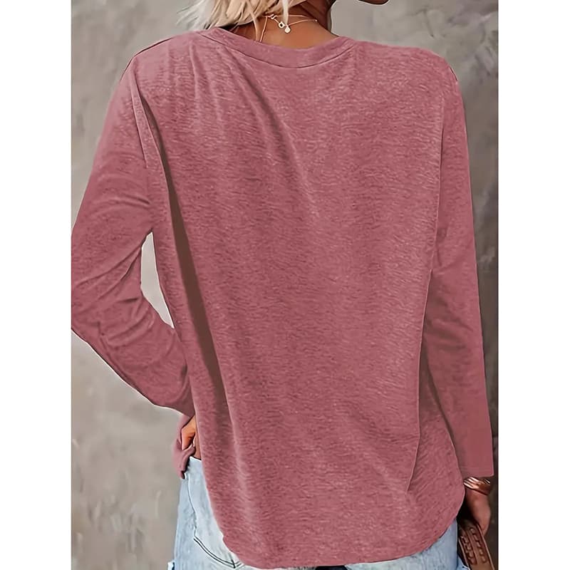 Women's Floral Print Crewneck Casual Long Sleeve T Shirt Pullover Graphic Tee 4