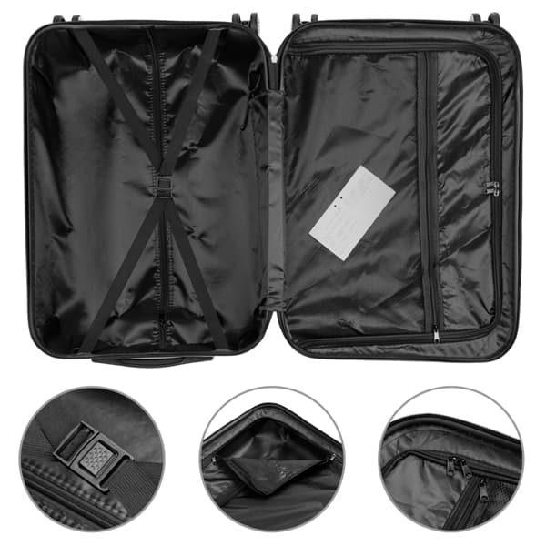 Vertical 3-in-1 Spinner Wheel With Handle Trolley Case 20in 24in 28in ABS Aluminum Alloy Trolley Classic Color - Purple 4