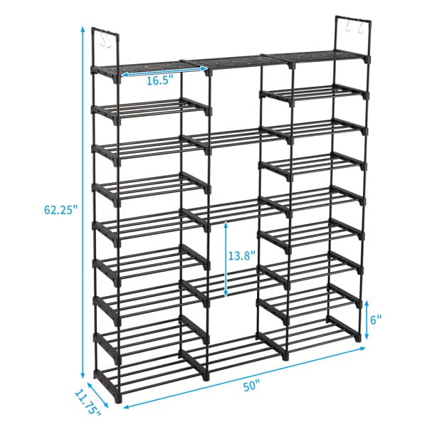 3 Rows And 9 Layers With Hooks Can Hold 50 Pairs Of Shoe Racks 4