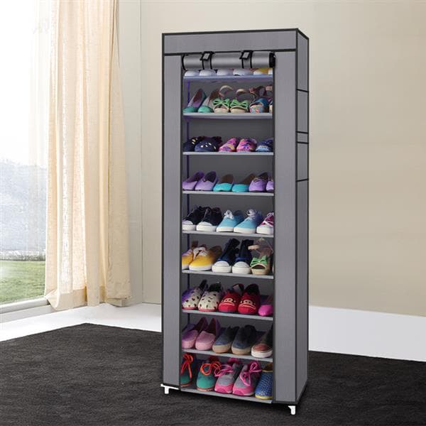 10 Layer 9-grid Non-woven Shoe Cabinet 5