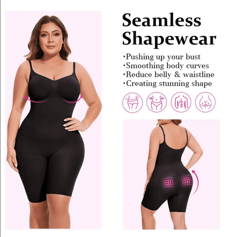 Dropship SEAMLESS Postpartum Abdomen Shapewear Sculpting Short Mid Thigh Slimming Body Shaper For Women Tummy Control Slimmer 2