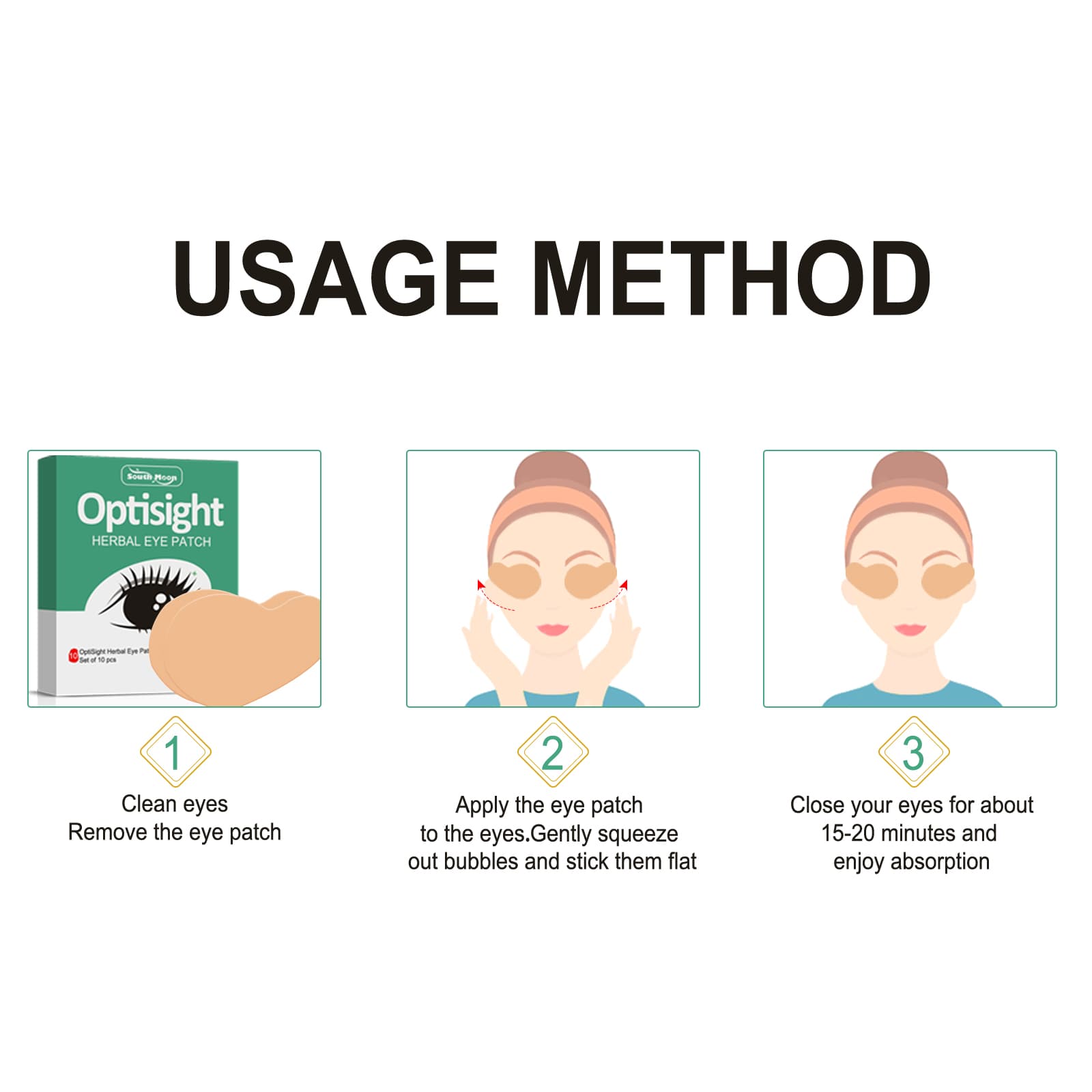South Moon Ai Cao Eye Protection Patch Box For Staying Up Late, Dry Eyes, Dry Eyes, Cold Compress Patch, Moxibustion, Student Vision Protection Patch 2