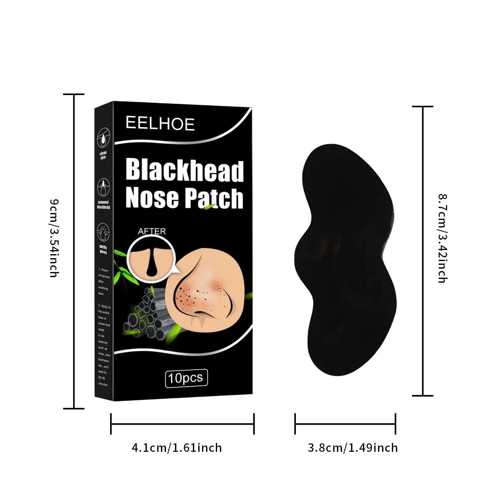 10 Pcs Blackhead Nose Patch Nose Pore Cleansing Strips Deep Cleansing Blackhead Remover Strips For Women Men 4